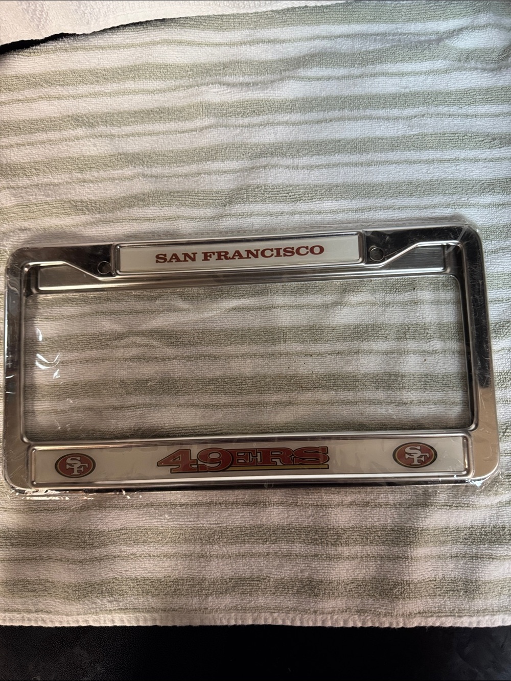 San Francisco 49ers Chrome License Plate Frame 2 Pack